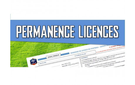 Permanences des licences – Saison 2026-2027