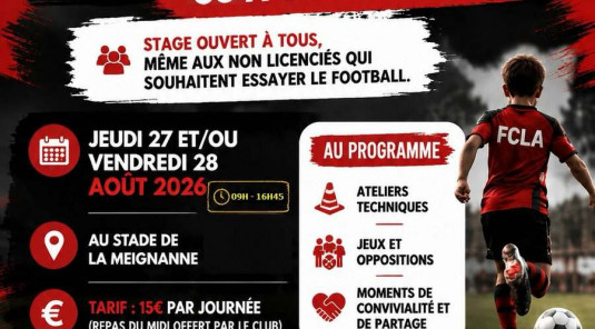Stage de rentrée au FCLA du U8 à U15